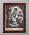 An Emblem of America, Haines & Son  British, Mezzotint; frame: mahogany veneer, white pine, poplar, American