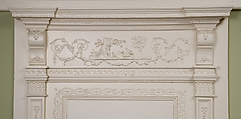 Overmantel, Wood, composition ornament, American