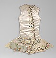 Waistcoat, Silk and metal on silk, British or French