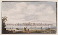 Albany, New York, Pavel Petrovich Svinin (1787/88–1839), Watercolor on off-white wove paper, American