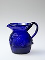 Pitcher, Blown-molded glass, American