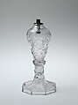 Whale-oil lamp, Boston & Sandwich Glass Company  American, Blown-molded and pressed glass, American