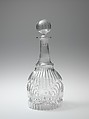 Decanter, Probably Boston & Sandwich Glass Company (American, 1825–1888, Sandwich, Massachusetts), Blown-molded glass, American