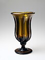 Celery vase, Blown, pattern-molded glass, American