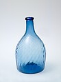 Bottle, Blown, pattern-molded glass, American