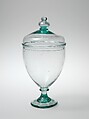 Urn, New Bremen Glass Manufactory, Blown glass, American