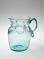 Pitcher, Blown glass with applied decoration, American