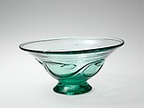 Bowl, Redwood Glass Company American, Blown glass with applied decoration, American