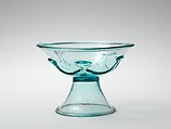 Compote, Possibly by Redwood Glass Company (1828–1868), Blown glass with applied decoration, American