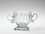Sugar bowl, American Flint Glass Manufactory or American, Blown pattern-molded glass, American