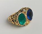 Ring, Florence Koehler (1861–1944), Gold, emerald, sapphire, and enamel