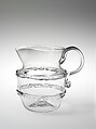 Pitcher, South Boston Flint Glass Works  American, Blown glass with applied decoration, American