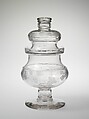 Sugar bowl, South Boston Flint Glass Works  American, Blown and engraved glass, American