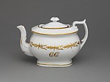 Teapot, Tucker Factory (1826–1838), Porcelain