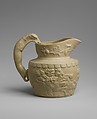 Pitcher, Probably designed by Daniel Greatbatch (active 1838–ca. 1861), Stoneware, American