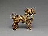 Standing poodle, Attributed to United States Pottery Company (1852–58), Earthenware, American