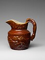 Pitcher, Salamander Works (American, Woodbridge, New Jersey, 1825–1912), Earthenware, American