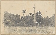 La Pierre du Champ Dolent (from Scrapbook), John Singer Sargent (American, Florence 1856–1925 London), Graphite on off-white wove paper, American