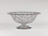 Footed bowl, Pressed glass, American