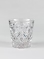 Tumbler, Pressed glass, American