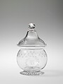 Sugar bowl, Boston & Sandwich Glass Company  American, Blown and engraved glass, American