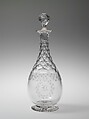 Decanter, Boston & Sandwich Glass Company American, Blown, cut, and engraved glass, American