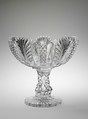 Compote, Attributed to Joseph Stouvenal and Company (New York, 1851–57), Blown and cut glass