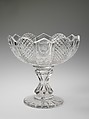 Compote, Attributed to Christian Dorflinger (1828–1915), Cut and engraved glass, American