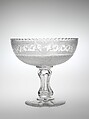 Compote, Long Island Flint Glass Works of Christian Dorflinger American, Blown, cut, and engraved glass, American