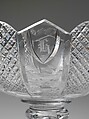 Compote, Cut and engraved glass, American