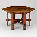 Library Table, Gustav Stickley American, Oak, leather, American