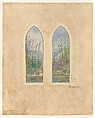 Suggestion for window, Mr. C. H. McCormick, Louis C. Tiffany (American, New York 1848–1933 New York), Watercolor, gouache, graphite, and ink on artist board with original mat, American