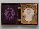 Portrait of a Baby, Attributed to Mrs. Moses B. Russell (Clarissa Peters) (1809–1854), Watercolor on ivory, American