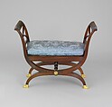 Window Stool, Mahogany, gilt brass, American