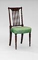 Side chair, William Worthington  American, Mahogany with ash, American