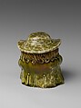 Toby snuff jar, United States Pottery Company (1852–58), Earthenware, American