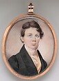 Portrait of a Gentleman, Daniel Dickinson  American, Watercolor on ivory in gilded copper case; hair reserve verso, American