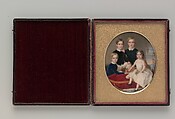 The Thompson Children, John Carlin  American, Watercolor on ivory, American