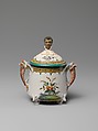 Sugar bowl, Designed by Karl L. H. Müller (1820–1887), Porcelain, American
