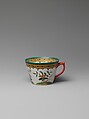Teacup and saucer, Designed by Karl L. H. Müller (1820–1887), Porcelain, American