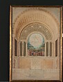 Design for chancel at St. Bartholomew's Church, NY, Jacob Holzer American, born Switzerland, Watercolor on paper, American