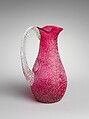 Pitcher, Probably Boston &amp; Sandwich Glass Company (American, 1825–1888, Sandwich, Massachusetts), Blown overshot glass, American