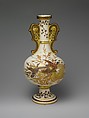Vase, Faience Manufacturing Company (American, Greenpoint, New York, 1881–1892), Earthenware, glazed and painted with overglaze polychrome enamels raised paste decoration, American