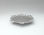Salver, Nathaniel Hurd (American, Boston, Massachusetts 1729/30–1777 Boston, Massachusetts), Silver, American