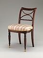 Scroll back side chair, Duncan Phyfe  American, born Scotland, Mahogany, American