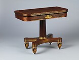 Card Table, Attributed to the Workshop of Duncan Phyfe (American (born Scotland), near Lock Fannich, Ross-Shire, Scotland 1768/1770–1854 New York), Rosewood, mahogany, tulip poplar, white pine, brass, American