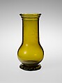 Vase, Free-blown amber glass, American