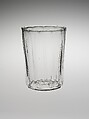 Tumbler, Blown pattern-molded glass, American