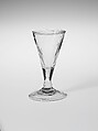 Wine Glass, Blown pattern-molded glass, American or British