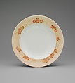 Soup bowl, M. Louise McLaughlin (American, Cincinnati, Ohio 1847–1939 Cincinnati, Ohio), Porcelain, overglaze enamel decoration and gilding, American